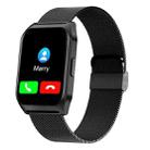 E17 1.69 inch IPS Touch Screen IP67 Waterproof Smart Watch, Support Sleep Monitor / Heart Rate Monitor / Bluetooth Calling, Style:Steel Strap(Black) - 1