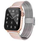 Multi-baht Steel Watch Band For Apple Watch Ultra 49mm / Series 8&7 45mm / SE 2&6&SE&5&4 44mm / 3&2&1 42mm(Steel Between Rose Gold) - 1