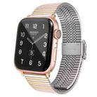 Multi-baht Steel Watch Band For Apple Watch Ultra 49mm / Series 8&7 45mm / SE 2&6&SE&5&4 44mm / 3&2&1 42mm(Steel Between Gold) - 1