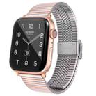 Multi-baht Steel Watch Band For Apple Watch Series 8&7 41mm / SE 2&6&SE&5&4 40mm / 3&2&1 38mm(Silver Between Rose Gold) - 1