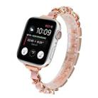 Single Row Metal Watch Band For Apple Watch Series 8&7 41mm / SE 2&6&SE&5&4 40mm / 3&2&1 38mm(Rose Gold Pink) - 1