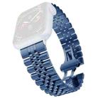 Women Five Beads Stainless Steel Watch Band Width: 20mm For Apple Watch Ultra 49mm / Series 8&7 45mm / SE 2&6&SE&5&4 44mm / 3&2&1 42mm(Blue) - 1