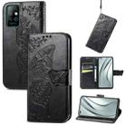 Butterfly Love Flowers Embossed Horizontal Flip Leather Case with Holder & Card Slots & Wallet & Lanyard For Infinix Note 8(Black) - 1