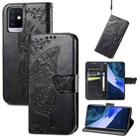 Butterfly Love Flowers Embossed Horizontal Flip Leather Case with Holder & Card Slots & Wallet & Lanyard For Infinix Note 10(Black) - 1