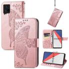 Butterfly Love Flowers Embossed Horizontal Flip Leather Case with Holder & Card Slots & Wallet & Lanyard For vivo IQOO 7(Rose Gold) - 1