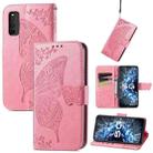 Butterfly Love Flowers Embossed Horizontal Flip Leather Case with Holder & Card Slots & Wallet & Lanyard For vivo IQOO Neo 3(Pink) - 1