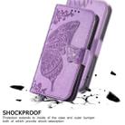 Butterfly Love Flowers Embossed Horizontal Flip Leather Case with Holder & Card Slots & Wallet & Lanyard For LG Velvet 2 Pro(Light Purple) - 8