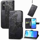 Butterfly Love Flowers Embossed Horizontal Flip Leather Case with Holder & Card Slots & Wallet & Lanyard For vivo S7e(Black) - 1