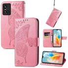 Butterfly Love Flowers Embossed Horizontal Flip Leather Case with Holder & Card Slots & Wallet & Lanyard For vivo S10 / S10 Pro(Pink) - 1