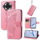 Butterfly Love Flowers Embossed Horizontal Flip Leather Case with Holder & Card Slots & Wallet & Lanyard For CUBOT Note 20(Pink) - 1