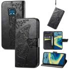 Butterfly Love Flowers Embossed Horizontal Flip Leather Case with Holder & Card Slots & Wallet & Lanyard For Nokia XR20(Black) - 1