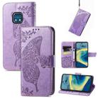 Butterfly Love Flowers Embossed Horizontal Flip Leather Case with Holder & Card Slots & Wallet & Lanyard For Nokia XR20(Light Purple) - 1