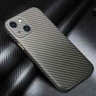 For iPhone 13 R-JUST Carbon Fiber Leather Texture All-inclusive Shockproof Back Cover Case(Grey) - 1