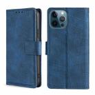 For iPhone 13 Pro Skin Feel Crocodile Texture Magnetic Clasp Horizontal Flip PU Leather Case with Holder & Card Slots & Wallet (Blue) - 1