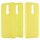 For Xiaomi Redmi 8 Solid Color Liquid Silicone Dropproof Full Coverage Protective Case(Yellow) - 1