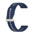 20mm Universal Colorful Hole Silicone Watch Band(Midnight Blue Grey) - 1