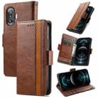 For Xiaomi Redmi K40 Gaming CaseNeo Business Splicing Dual Magnetic Buckle Horizontal Flip PU Leather Case with Holder & Card Slots & Wallet(Brown) - 1