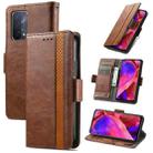 For OPPO A93 5G CaseNeo Business Splicing Dual Magnetic Buckle Horizontal Flip PU Leather Case with Holder & Card Slots & Wallet(Brown) - 1