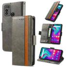 For Doogee X96 Pro CaseNeo Business Splicing Dual Magnetic Buckle Horizontal Flip PU Leather Case with Holder & Card Slots & Wallet(Grey) - 1