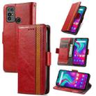 For Doogee X96 Pro CaseNeo Business Splicing Dual Magnetic Buckle Horizontal Flip PU Leather Case with Holder & Card Slots & Wallet(Red) - 1