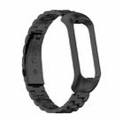 For Samsung Galaxy Fit2 SM-R220 Three-beads Steel Watch Band(Black) - 1