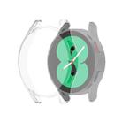 For Samsung Galaxy Watch4 44mm Half Coverage Hollowed PC Protective Case(Transparent White) - 1