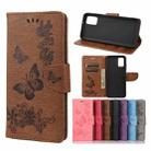 Vintage Embossed Floral Butterfly Pattern Horizontal Flip Leather Case with Card Slot & Holder & Wallet & Lanyard For Xiaomi Redmi 10(Brown) - 1