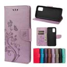 Butterfly Flower Pattern Horizontal Flip Leather Case with Holder & Card Slots & Wallet For Xiaomi Redmi 10(Light Purple) - 1