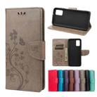 Butterfly Flower Pattern Horizontal Flip Leather Case with Holder & Card Slots & Wallet For Xiaomi Redmi 10(Grey) - 1