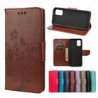Butterfly Flower Pattern Horizontal Flip Leather Case with Holder & Card Slots & Wallet For Xiaomi Redmi 10(Brown) - 1