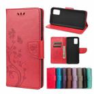 Butterfly Flower Pattern Horizontal Flip Leather Case with Holder & Card Slots & Wallet For Xiaomi Redmi 10(Red) - 1