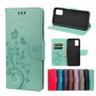 Butterfly Flower Pattern Horizontal Flip Leather Case with Holder & Card Slots & Wallet For Xiaomi Redmi 10(Green) - 1