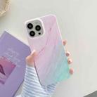 Marble Pattern Shockproof Protective Case For iPhone 13 Pro Max(Pink Green) - 1