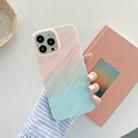 For iPhone 13 Pro Max Marble Pattern Shockproof Protective Case (Orange Green) - 1