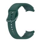 For Samung Galaxy Watch4 40mm / 44mm Silicone Flat Buckle Watch Band(Dark Green) - 1