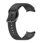 For Samung Galaxy Watch4 40mm / 44mm Silicone Flat Buckle Watch Band(Black) - 1