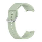 For Samung Galaxy Watch4 40mm / 44mm Silicone Silver Round Buckle Watch Band(Light Green) - 1