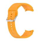 For Samung Galaxy Watch4 40mm / 44mm Silicone Silver Round Buckle Watch Band(Yellow) - 1