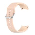 For Samung Galaxy Watch4 40mm / 44mm Silicone Silver Round Buckle Watch Band(Light Pink) - 1