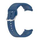 For Samung Galaxy Watch4 40mm / 44mm Silicone Silver Round Buckle Watch Band(Dark Blue) - 1