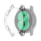 For Samung Galaxy Watch4 40mm Full Coverage TPU Electroplating Protective Case Cover(Transparent White) - 1