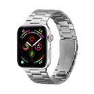 Ultra-thin Three-bead Metal Strap Watch Band For Apple Watch Series 8&7 41mm / SE 2&6&SE&5&4 40mm / 3&2&1 38mm(Silver) - 1