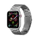 Ultra-thin Three-bead Metal Strap Watch Band For Apple Watch Ultra 49mm&Watch Ultra 2 49mm / Series 9&8&7 45mm / SE 3&SE 2&6&SE&5&4 44mm / 3&2&1 42mm(Grey) - 1