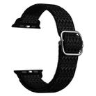 Adjustable Rhombic Texture Elastic Watch Band For Apple Watch Series 8&7 41mm / SE 2&6&SE&5&4 40mm / 3&2&1 38mm(Black) - 1