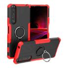 For Sony Xperia 1 III Armor Bear Shockproof PC + TPU Protective Case with Ring Holder(Red) - 1