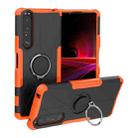 For Sony Xperia 1 III Armor Bear Shockproof PC + TPU Protective Case with Ring Holder(Orange) - 1