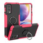 For OnePlus Nord 2 5G Armor Bear Shockproof PC + TPU Protective Case with Ring Holder(Rose Red) - 1