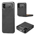 For Samsung Galaxy Z Flip3 5G Cross Pattern Slim PC Protective Case(Black) - 1