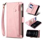 For iPhone 13 Pro Retro Frosted Horizontal Flip Leather Case with Holder & Card Slot & Wallet & Zipper Pocket & Lanyard (Rose Gold) - 1