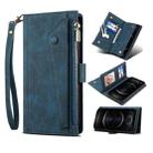 For iPhone 13 mini Retro Frosted Horizontal Flip Leather Case with Holder & Card Slot & Wallet & Zipper Pocket & Lanyard (Deep Green) - 1